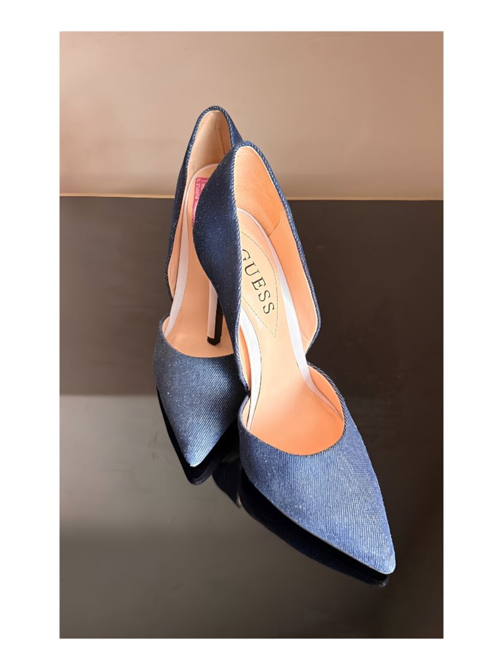 GUESS Women's Denim Pointed-Toe Stiletto Heels